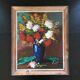 Blue vase bouquet painting