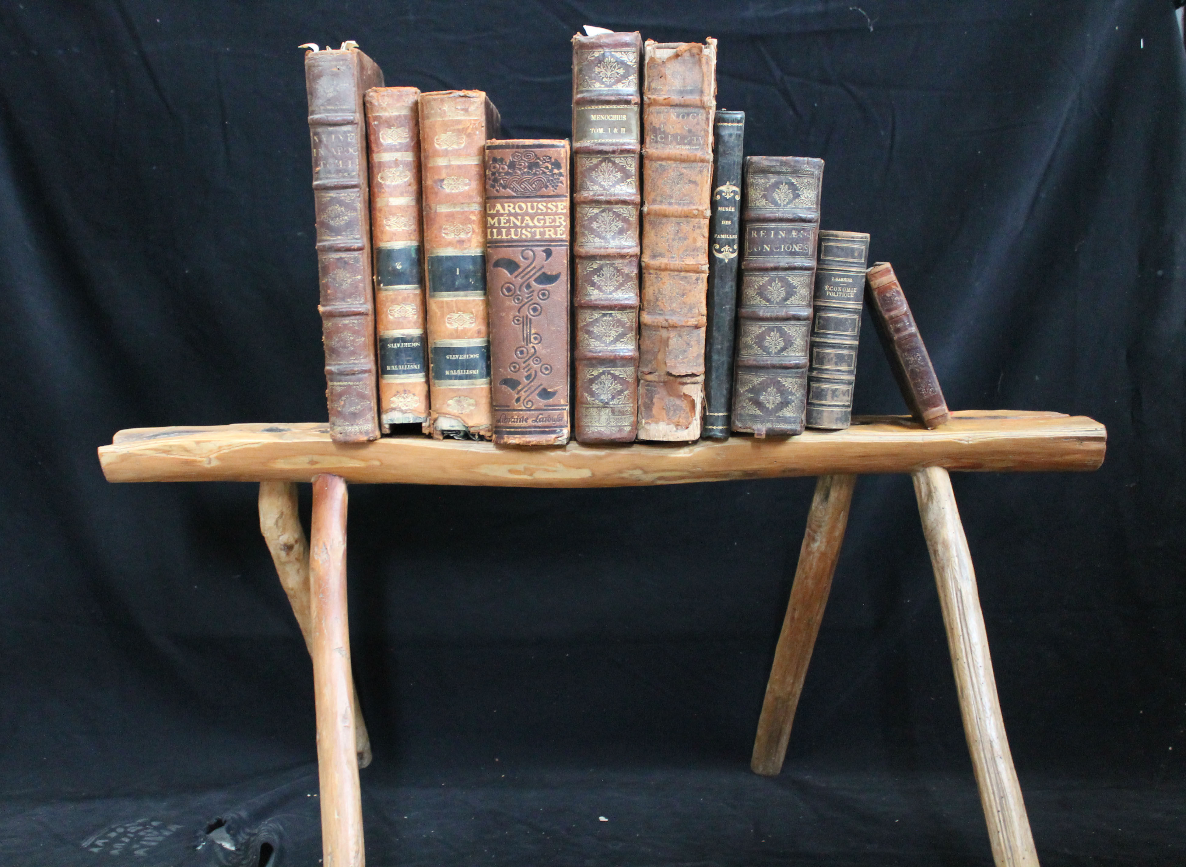 Banc brutaliste en bois d'arbre