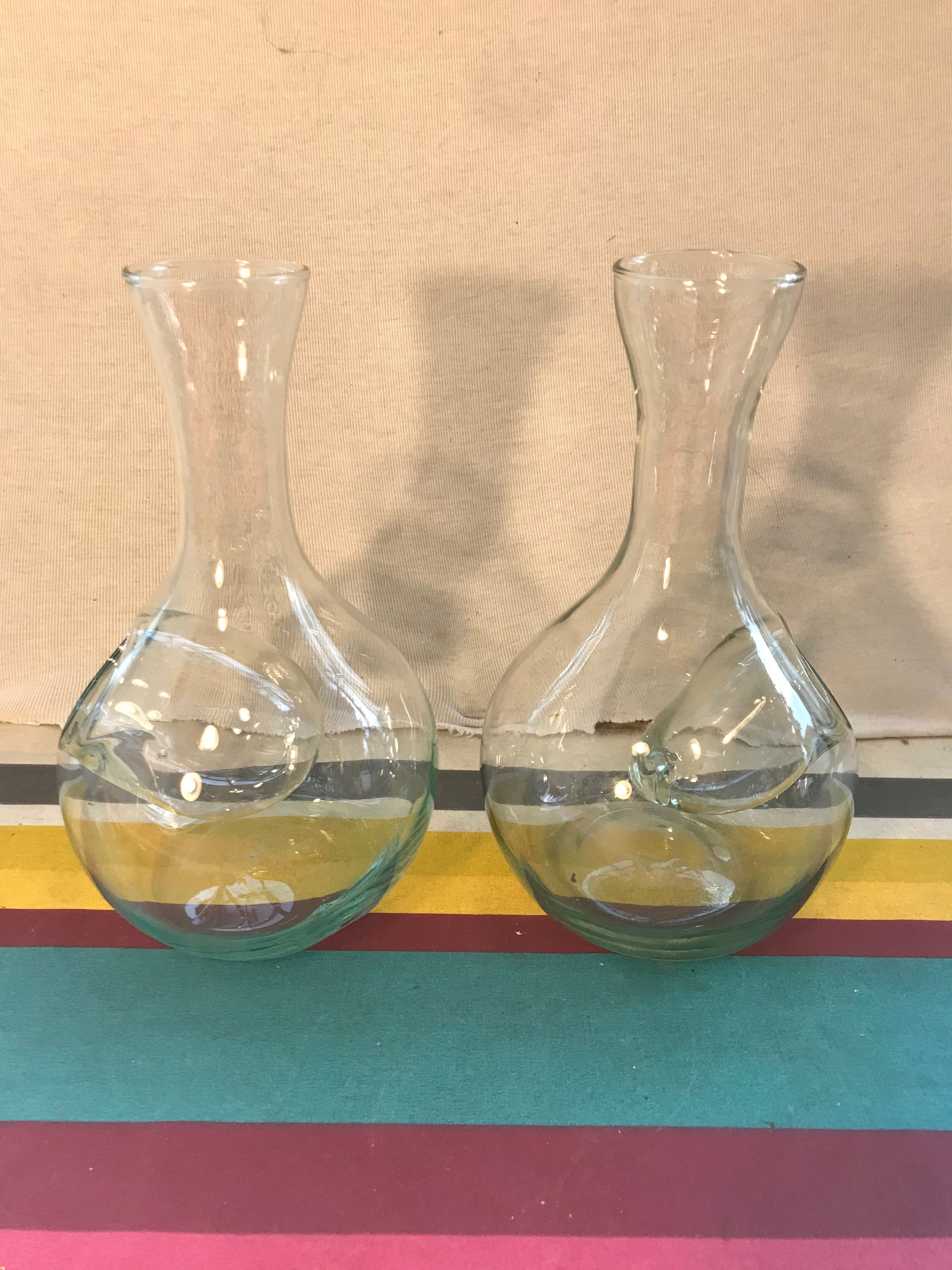 Pair of old carafes