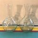 Paire de carafes rafraîchissoirs en verre