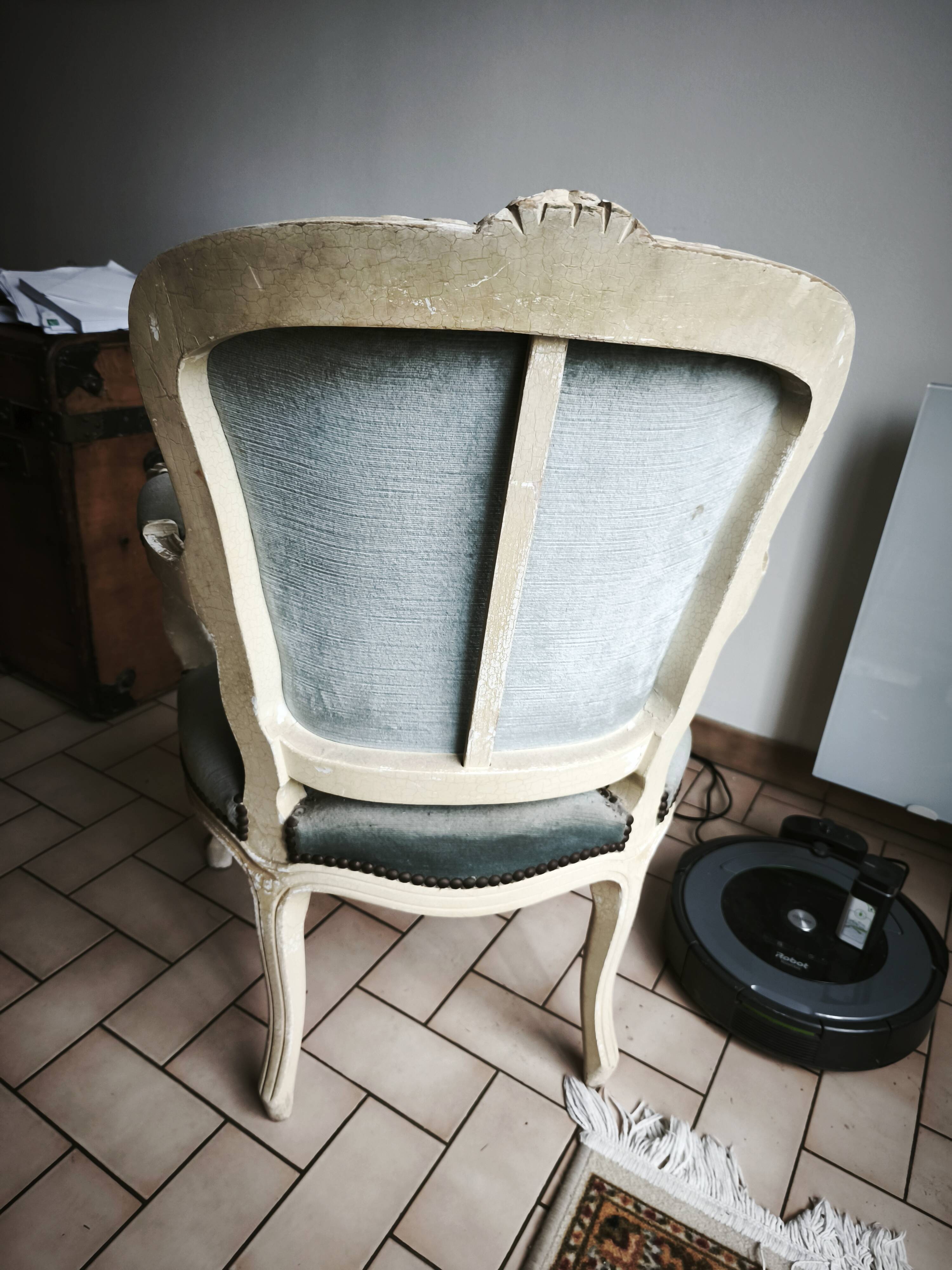 paire fauteuils style louis xv