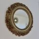 Large round wall mirror, baroque, floral pattern, rococo, 1970s