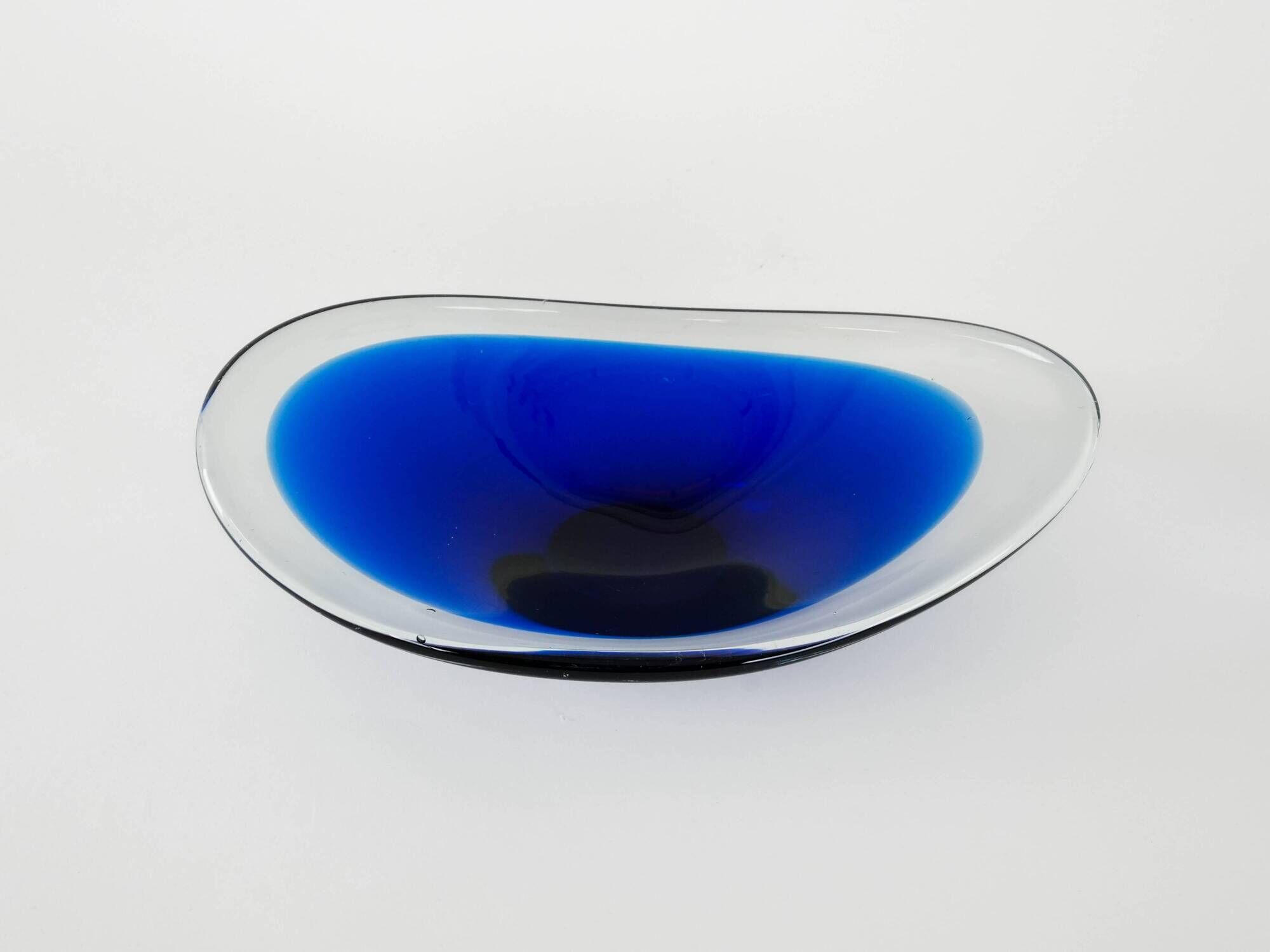 Glass platter, Danish design, 1970s, made in Denmark