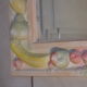 Vintage mirror year 70 80 Decorative Plaster Fruit Decorations