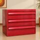 Kartell 4602 Simon Fussell – modular furniture with 3 drawers, red, Italy, 1970.