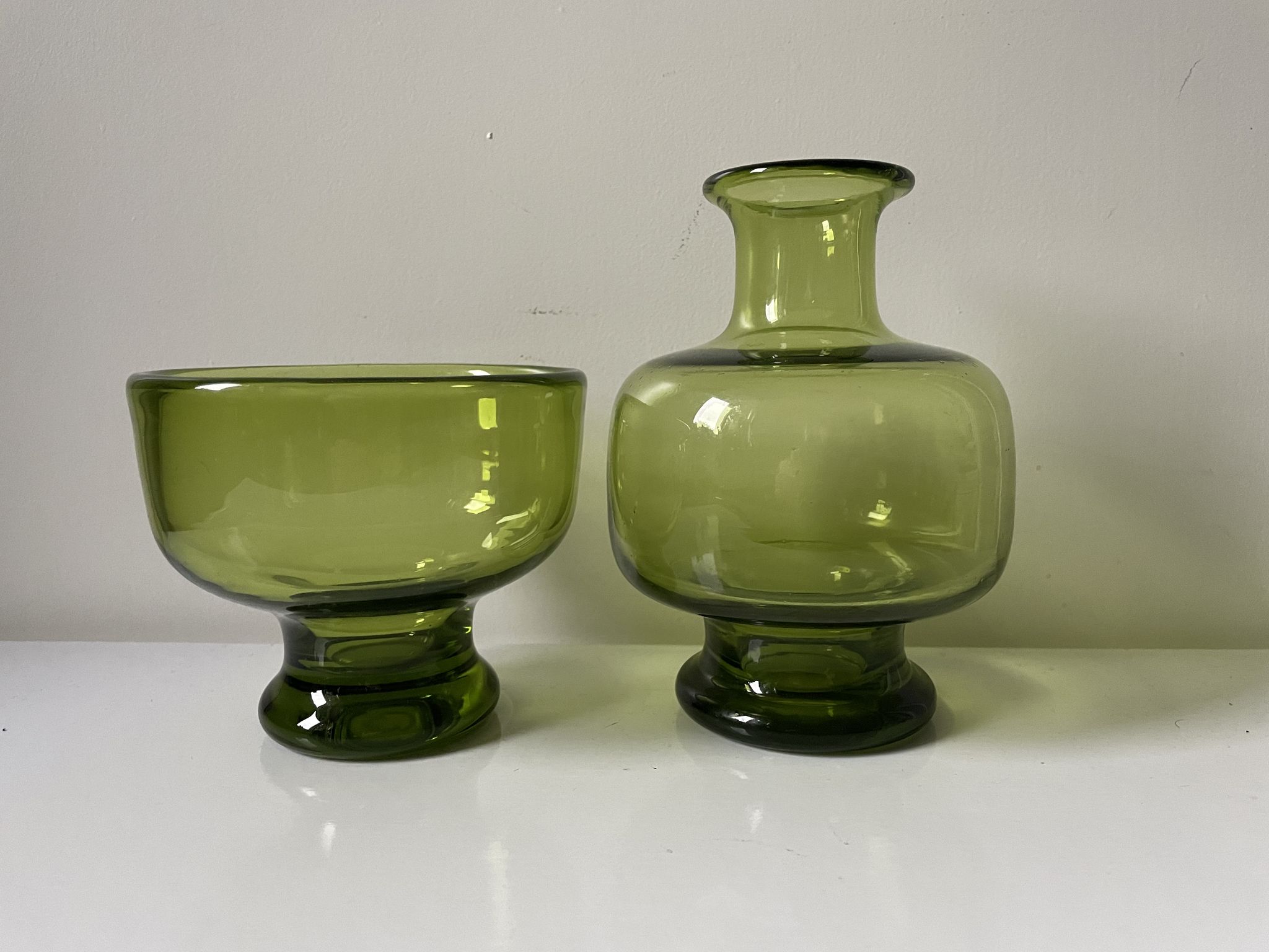 Pair of 1960’s danish glass by Per Lutken