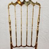 Pair of chiavarine chairs, brass