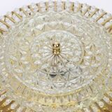 Hillebrand wall sconce in brass, glass, and Lucite beads, Germany, 1960s.