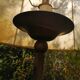 Antique wrought iron floor lamp