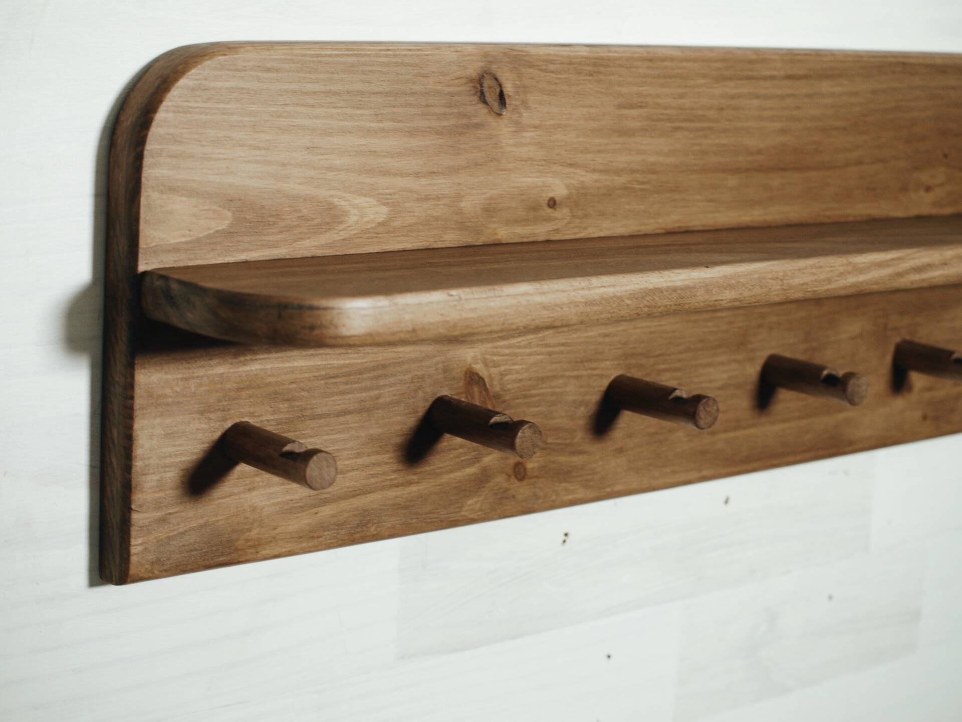 Handcrafted wall coat rack