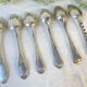 Set of 6 mismatched vintage soup spoons