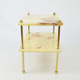 Table d’appoint en onyx, années 1980