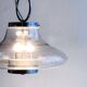 Vintage Murano Glass Accent Chandelier, Space Age Era Chrome Nason Mazzega Style