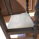 Restored 1900 bedside table in solid wood painted in Gustavian grey