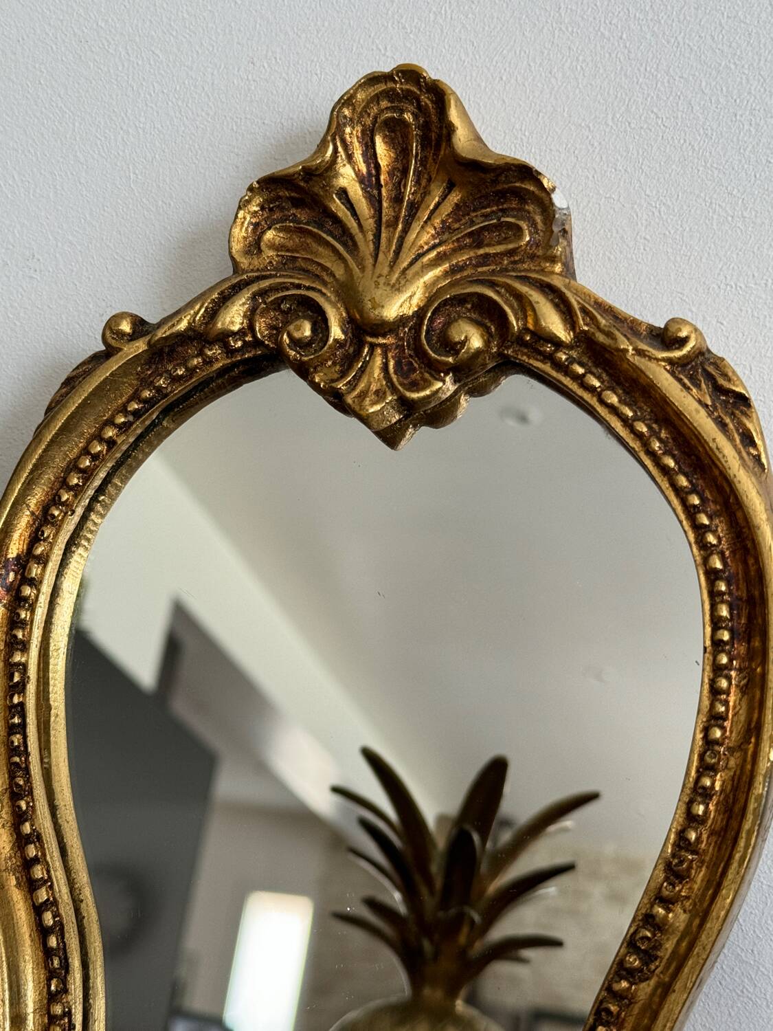 Old golden mirror 32x18cm