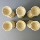6 mazagrans in barbotine, melon, 70s