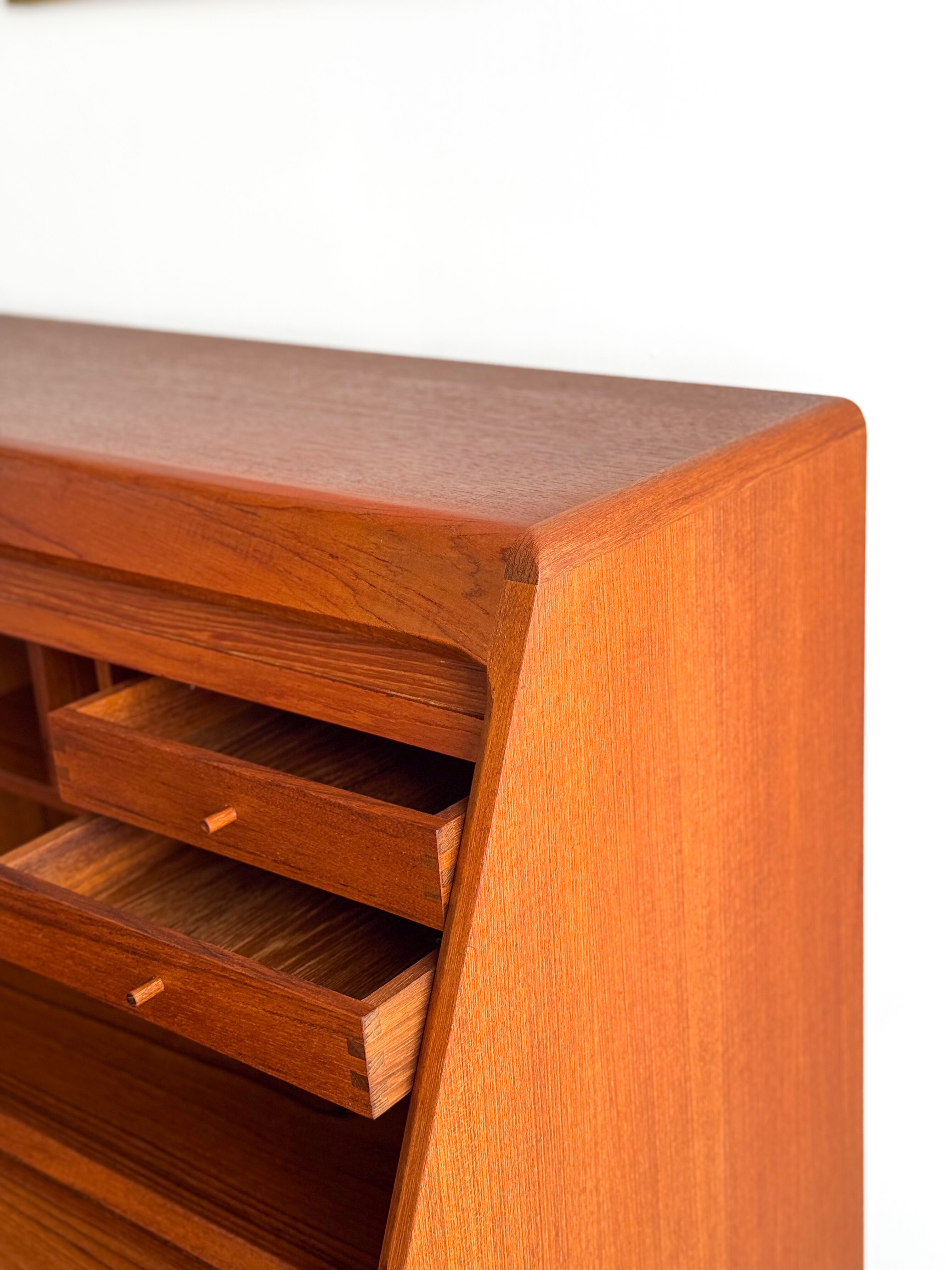 Teak Secretary Dyrlund Denmark Mid Century Desk
