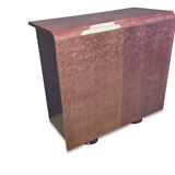 Burl bar cabinet by Giovanni Offredi for Saporiti, 1970s