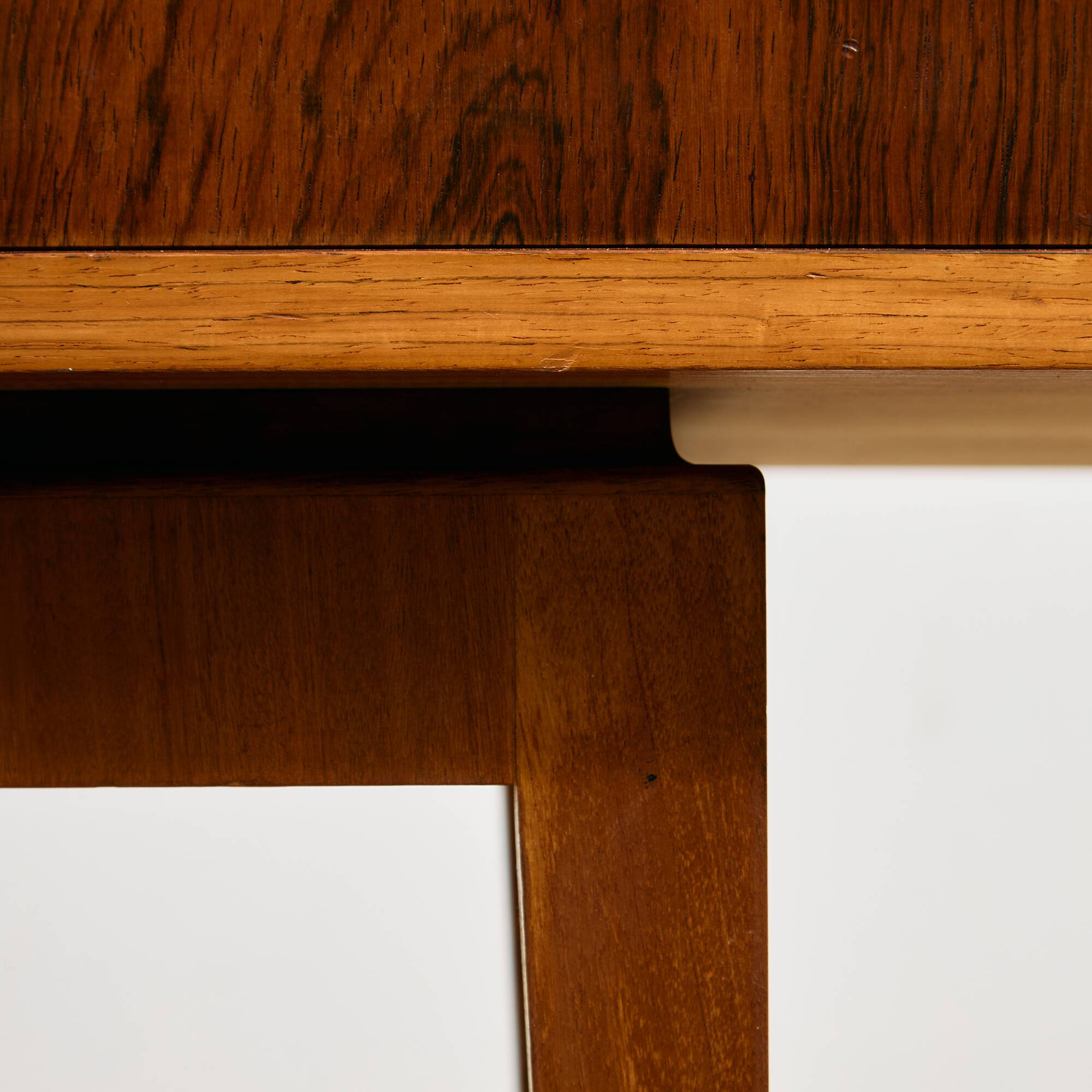 Rosewood and Teak Low Sideboard with Sliding Doors, 1960s