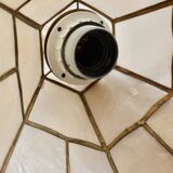 Vintage suspension in pink mother-of-pearl – Stained glass style