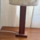 Vintage lamp made of wood and wool, 1970s.