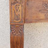 carved wooden fireplace mantle