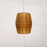 Mid-Century Wooden Cocoon Pendant Lamp