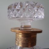 Carafe en cristal et laiton doré