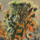 Colorful art déco flower bouquet, 53 x 68 cm