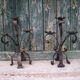 Two wrought iron chandeliers
