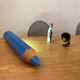 Stone pencil lamp Sala for Vilac Vintage minimalist 80s