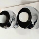 Pair of walllamps 70s chrome