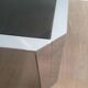 Beautiful octagonal chrome coffee table with black glass top