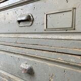XXL walnut trade counter with multiple drawers