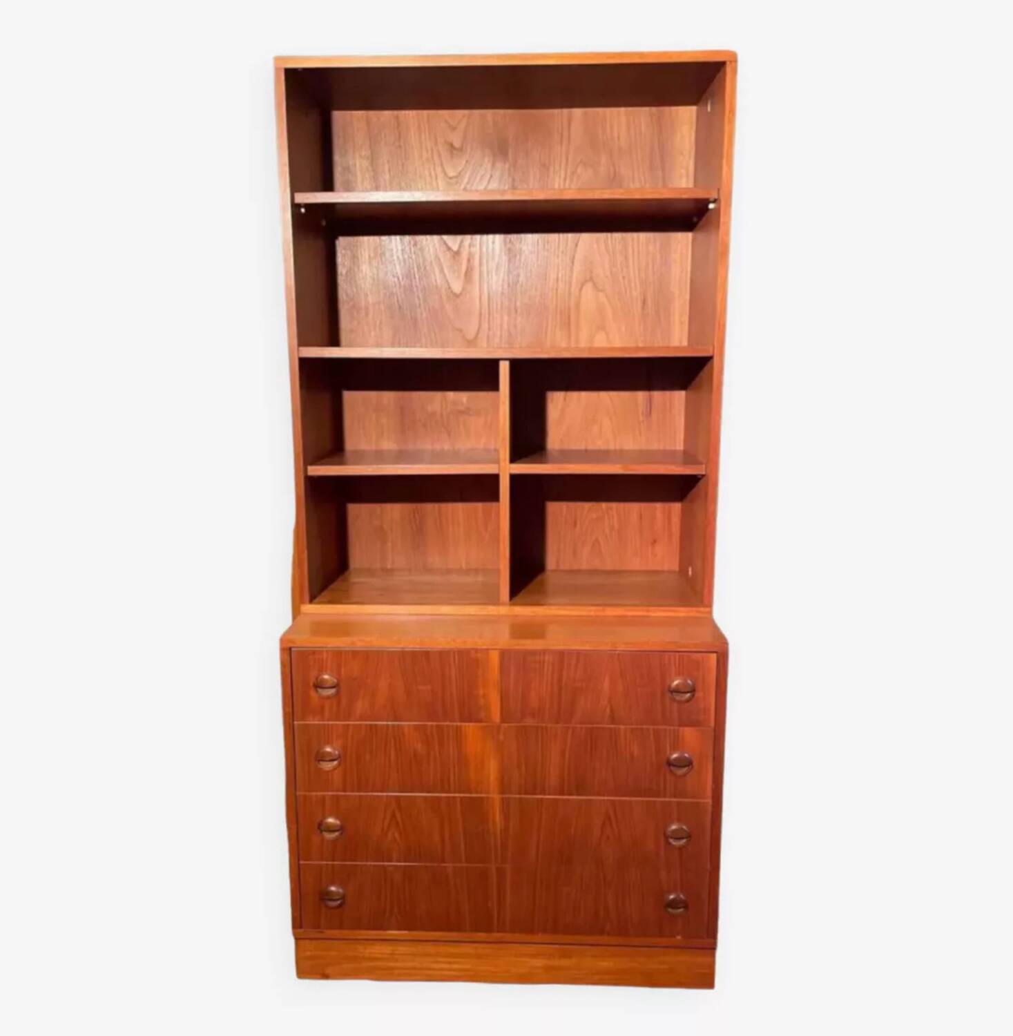 Commode bibliothèque scandinave en teck
