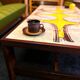 Danish coffee table with ceramic top on wenge frame, 1970s