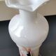 Dalian Glass Co Ltd. Snowflake vase. Smoked swirl decoration. Height 25.5