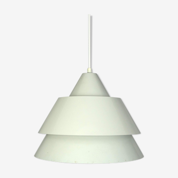 Zone pendant lamp in light grey, Jo Hammerborg for Fog & Mørup, Denmark, 1960s