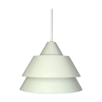 Zone pendant lamp in light grey, Jo Hammerborg for Fog & Mørup, Denmark, 1960s