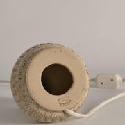 Mid-Century Modern Brown Speckled Stoneware Table Lamp by EGO, Sweden 1960s