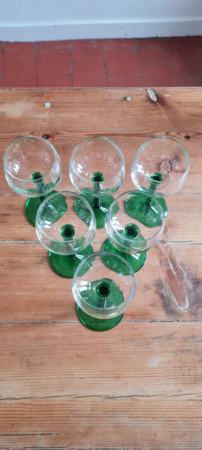 White wine glasses Alsace