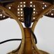Pair of bamboo rattan caned lamps. Italy 1950s 1960s.
