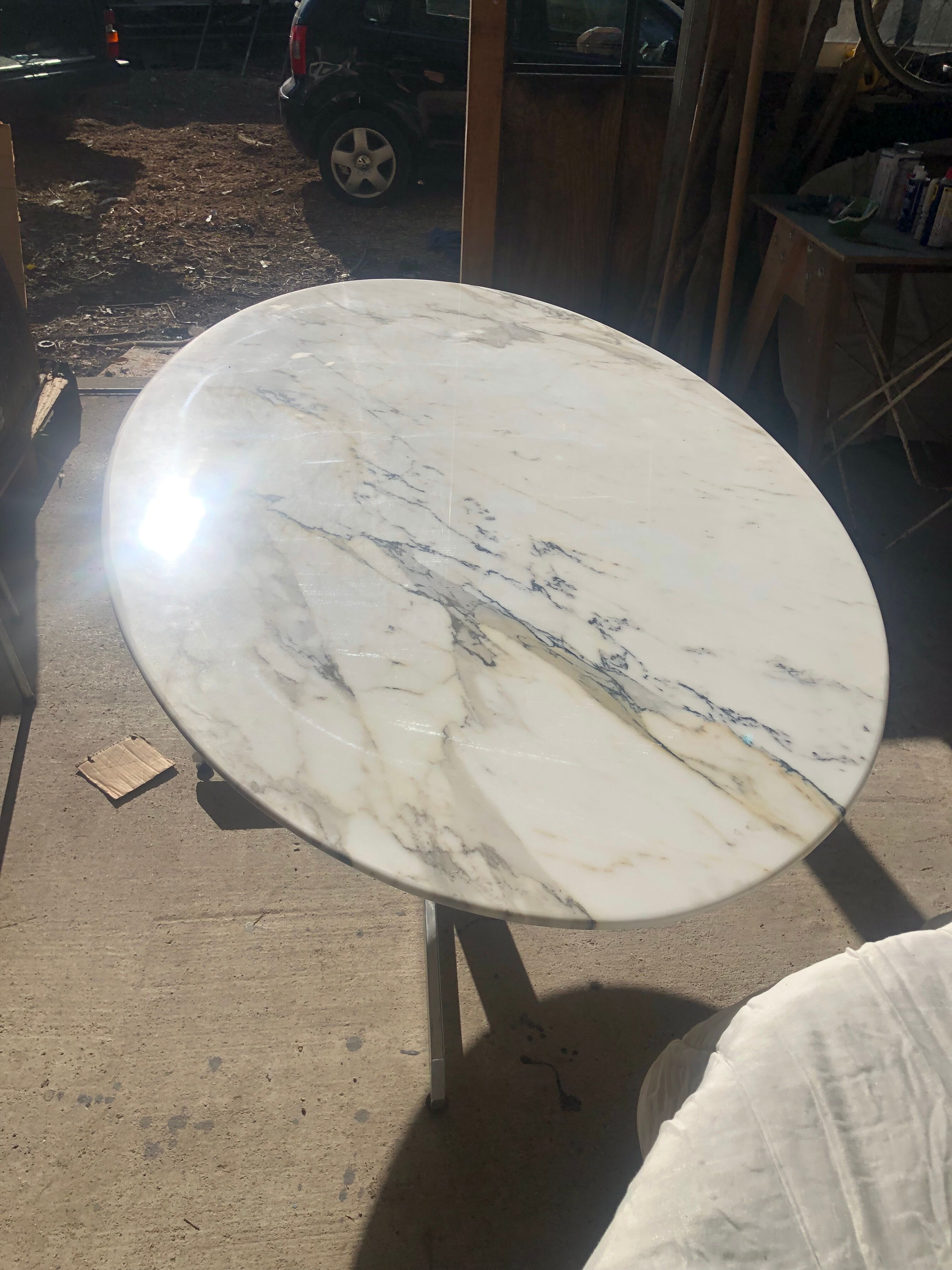 Oval marble table  1970