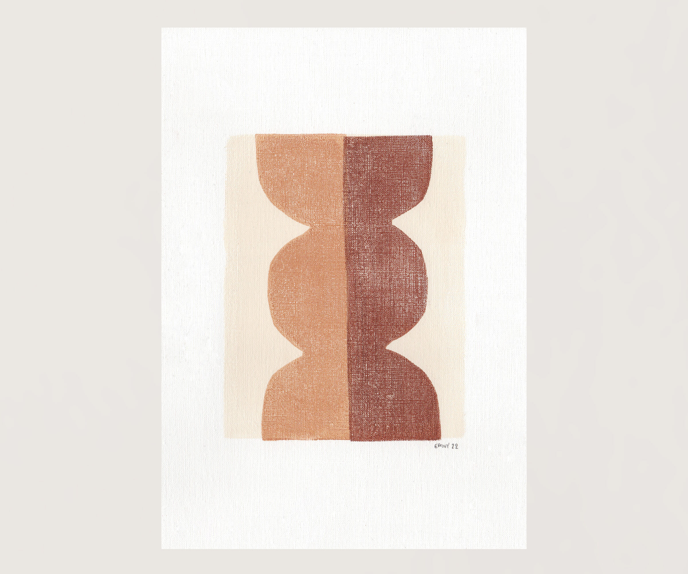Painting on paper •Terracotta M709 • signed eawy
