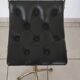 Brass padded leather stool