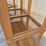 Pair of vintage pine bookcases and shelves, Maison Regain style, 1970s design