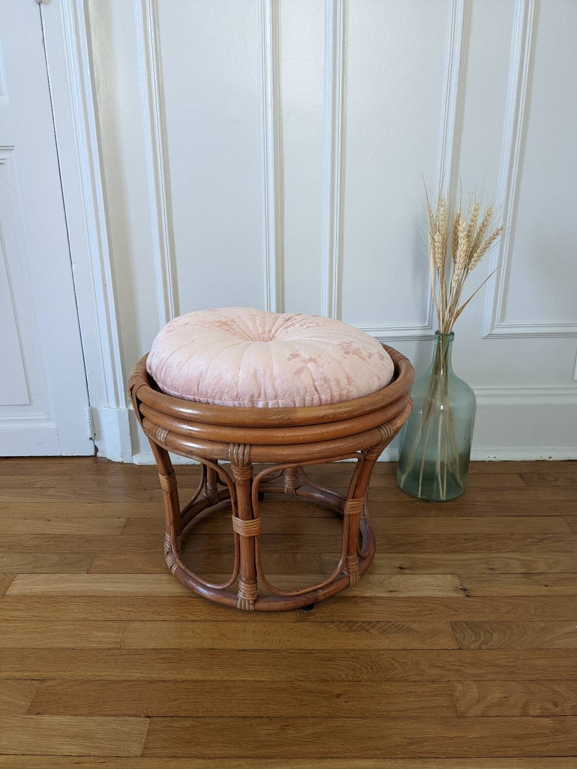 Pouf en rotin