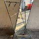 Coat rack with mirror in metal Memphis style (1980s)