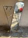 Coat rack with mirror in metal Memphis style (1980s)