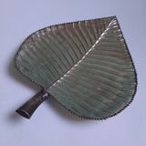 Large Brass Leaf Bowl Pocket Tray